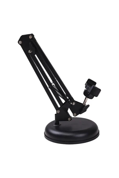 SMAYLİNG Masa Üstü Telefon Standı 360' Dönebilen Başlık Esnek Kol Universal Katlanabilir Yayın Selfie Tripod - 2