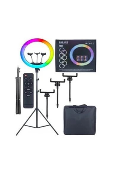 SMAYLİNG Ring Light Mega Boy 70w Rgbli Selfie Çekim Işığı Profosyonel Çantalı Kumandalı Tripodlu Makeup - 6