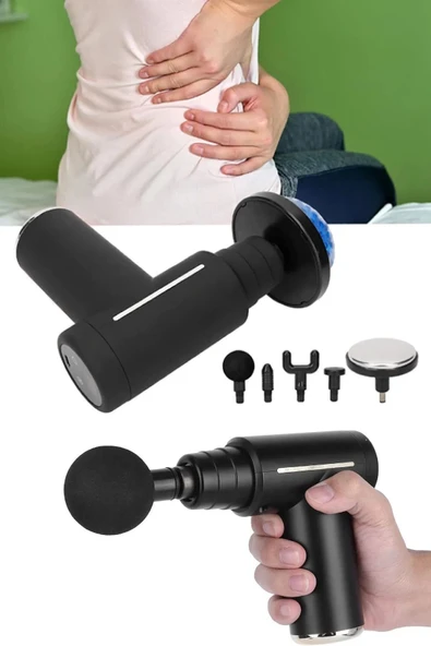 SMAYLİNG Sıcak Ve Soğuk Terapili Masaj Tabancası - Şarjlı Isıtmalı Masaj Cihazı - Sporcu Masaj Aleti - 6