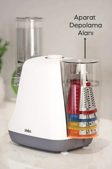 Sinbo SHB-7506 5'i 1 Arada Otomatik Doğrayıcı-Rende- Dilimleme Makinesi - 4