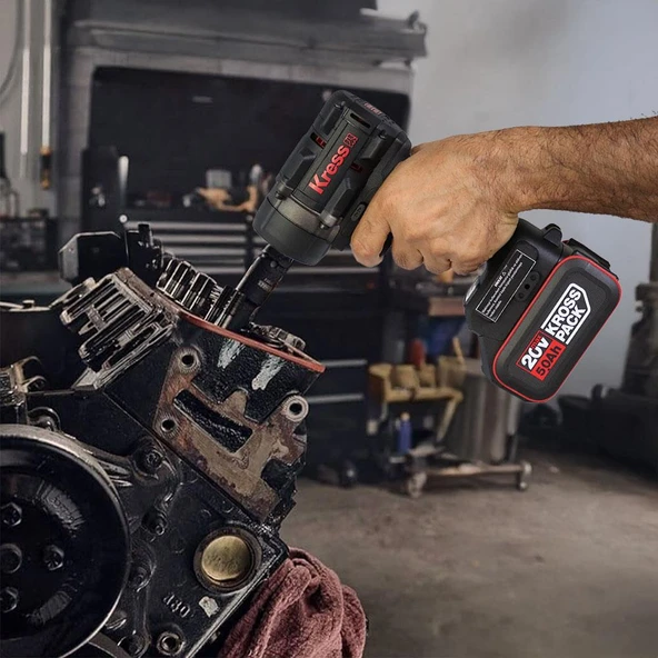 Kress KH276.91 20Volt 700/850Nm Kömürsüz Profesyonel Şarjlı Somun Sıkma (Akü Dahil Değildir) - 6