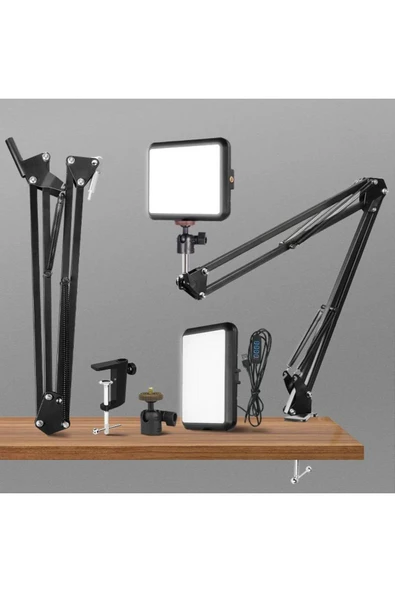 SMAYLİNG LED Video Işığı USB fotoğraf stüdyosu aydınlatma canlı Yayın Masa Sabitleme standı Video kayıt