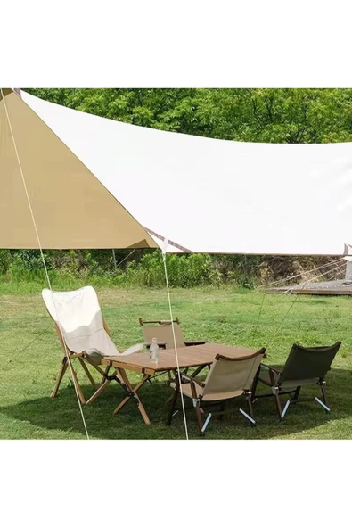 SMAYLİNG Su Geçirmez Güneşlik Tente 500x300 cm Plaj Kamp Bahçe Çadırı Gölgelik Oxford Kumaş - 5