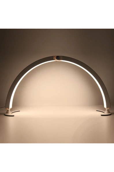 SMAYLİNG Katlanabilir Masa Üstü Ay Lambası 36 Yükseklik 73 En Kumandalı Kirpik Kaş ve Tırnak LED Masa Lambası - 5