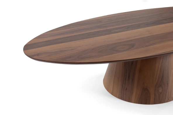 Oslo Ceviz Oval Orta Sehpa - Resim 3