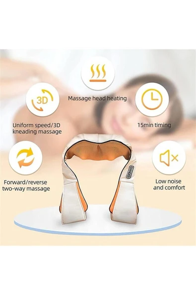 SMAYLİNG Boyun Sırt Bel Omuz Cihazı Bacak Insan Eli Yoğurma Hissi Veren Masaj Aleti Ofis Ev - 3