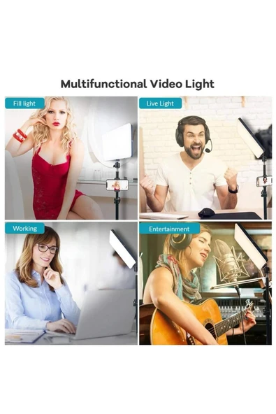 SMAYLİNG Profesyonel Fotoğraf Ve Video Için Çekim Işığı Ring Lıght Stüdyo 10 Inç +2,1 Metre Gölgesiz Lüx - 5