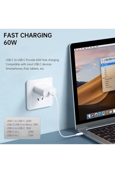 SMAYLİNG 7in1 Seyahat Seti  Type-C to Type-C Kablo,  Kart Yuvası,  Usb/Mikro/Lightning Port, Sim Kart İğnesi - 4