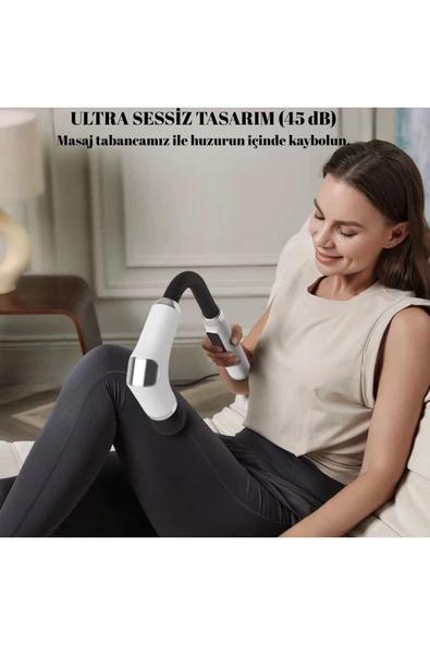 SMAYLİNG Şarjlı Masaj Tabancası - 4 Başlıklı, Sessiz Fırçasız Motor, Derin Doku Kas Masaj Aleti - 6