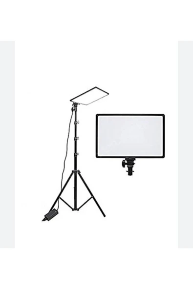 SMAYLİNG Kare Soft Işık Profosyonel Led Panel Makeup Fotoğraf Video Çekim Işığı Güçlendirilmiş Tripod 2.10 Cm - 2