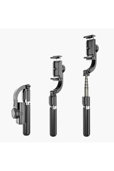 SMAYLİNG Gimbal Yarı Profesyonel Stabilizatör Selfie Çubuk Tripod Kumandalı Sabitleyici Video Fotoğraf Çekim - 4