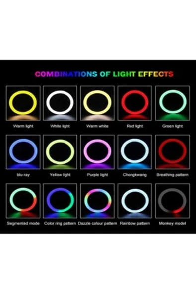 SMAYLİNG Ring Light Mega Boy 70w Rgbli Selfie Çekim Işığı Profosyonel Çantalı Kumandalı Tripodlu Makeup - 4