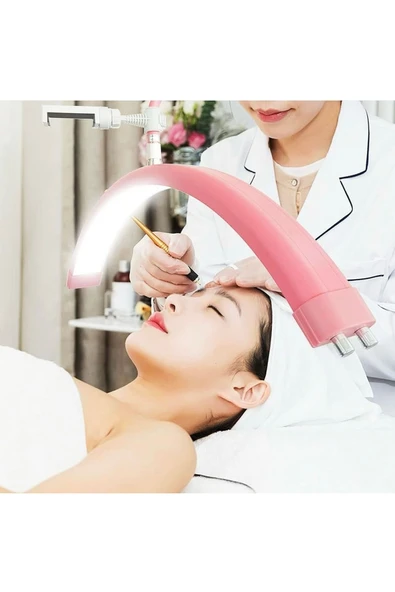 SMAYLİNG Ay Lamba Profesyonel Işık Makeup Klinik Çekim Işığı Ipek Kirpik Estetisyen Tatto Işığı 28 Inç PEMBE - 3