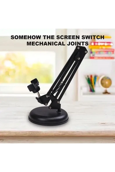 SMAYLİNG Masa Üstü Telefon Standı 360' Dönebilen Başlık Esnek Kol Universal Katlanabilir Yayın Selfie Tripod - 7