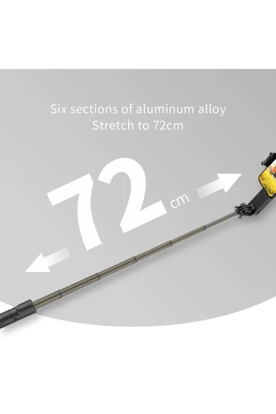 SMAYLİNG Gimbal Mini Stabilizatör Dolgu Işıklı Selfie Çubuk Tripod Kumandalı Sabitleyici Video Fotoğraf Çekim - 5