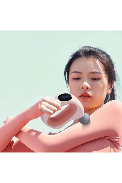 SMAYLİNG 4 Başlıklı Mini Darbeli Titreşimli Profesyonel Masaj Tabancası ve Masaj Aleti 20 W Fascial Gun - 2