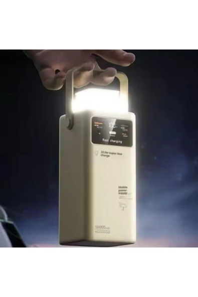 SMAYLİNG 50.000 mAh Ultra Güçlü Powerbank Led Aydınlatmalı Taşıma Askı Hızlı Şarj 22,5w 4xusbMicrolıghtngtypc - 7