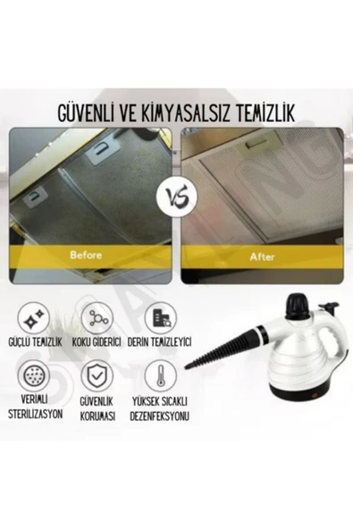 SMAYLİNG Buharlı Temizleyici El Tipi Çok Amaçlı Temizlik Makinesi - 7
