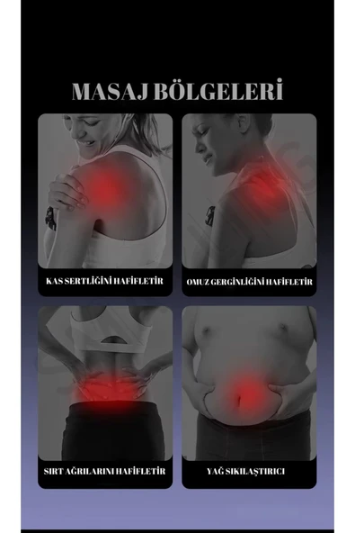 SMAYLİNG Çift Başlıklı Taşınabilir Masaj Tabancası 6 Hız Kademeli Derin Kas Rahatlaması - 6