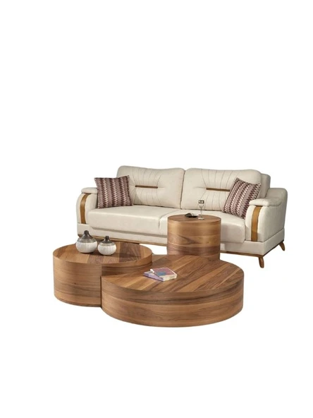 Walnut Ceviz Orta Sehpa Takımı - Resim 4