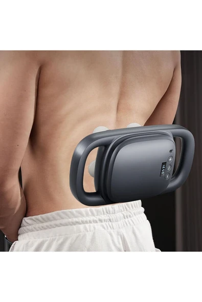 SMAYLİNG 4 Başlıklı Ergonomik Masaj Tabancası Derin Doku Sırt Boyun Masaj Aleti Ağrı Sızı Giderici Sıkılaşma - 2