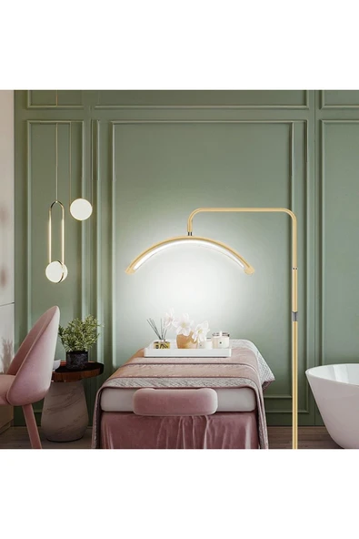 SMAYLİNG Ay Lamba Profesyonel Işık Makeup Klinik Çekim Işığı Ipek Kirpik Estetisyen Tatto Işığı 28 ınç gold - 2