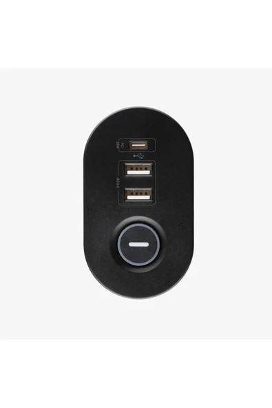SMAYLİNG Akım Korumalı Priz Masa Kenarı Ayarlanabilir 3 Priz 2 Usb 1 Type C Girişli Priz 1.8 M U. Kablo - 5