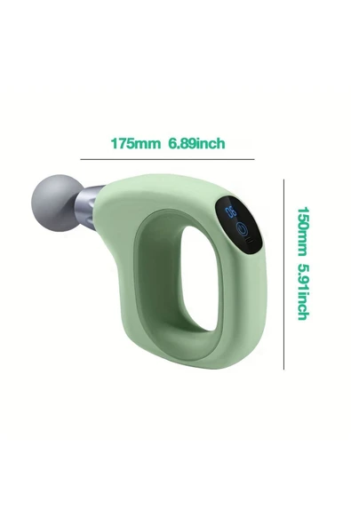 SMAYLİNG 4 Başlıklı Mini Darbeli Titreşimli Profesyonel Masaj Tabancası ve Masaj Aleti 20 W Fascial Gun - 5