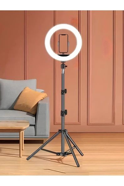 SMAYLİNG "14'' Ring Light Tripod & Bluetooth Kumandalı Işık - YouTube, TikTok, Instagram Çekim Işığı" - 4