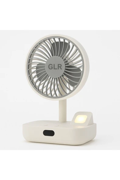 SMAYLİNG USB Masa Fanı Sessiz 5 Kademeli Mini Fan Gece Lambalı Taşınabilir Masaüstü Fan