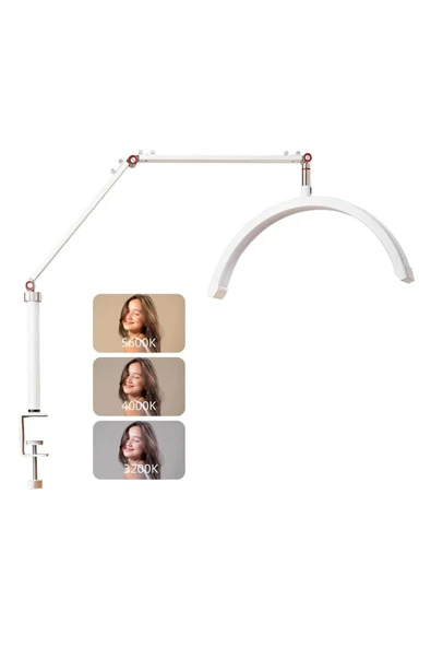 SMAYLİNG Sıkıştırmalı Ay Lamba 17 İnç Makeup Nail Oje Tırnak Kİrpİk Led Işık Güzellik Salonu Beauty - 2