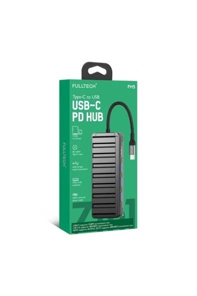 SMAYLİNG PD7in1 TYPE-C to USB HUB 3xUSB Girişi,1xHDMI, TF/SD Kart Girişi PD100W Çoğaltıcı - 2