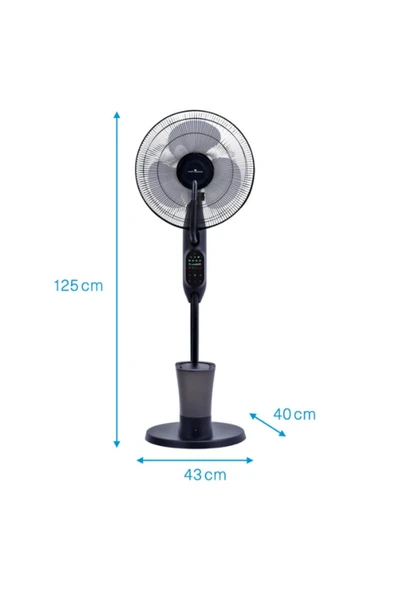 SMAYLİNG Buharlı Vantilatör 2.8L Su Deposu Sisleme & Soğutma 3 Hız Uzaktan Kumandalı Sessiz Fan - 7