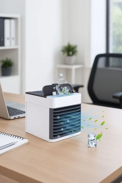 SMAYLİNG Taşınabilir Buharlı Klima Vantilatör | Sessiz Soğutucu & Nemlendirici 3'ü 1 Arada