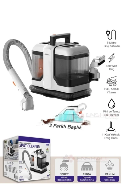 Enshall Yeni 450w Halı, Koltuk Leke Çıkarıcı Ve Araç Içi Leke Temizleme Makinesi