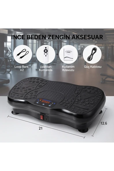 SMAYLİNG Titreşimli Spor Aleti Bluetooth & USB Müzik Çalarlı Egzersiz ve Platformu - 1