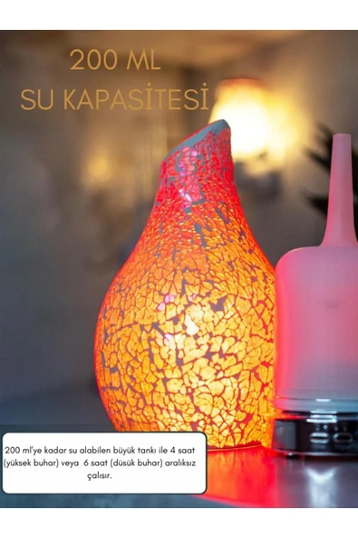SMAYLİNG Hava Nemlendirici Aromaterapi Ev Ofis Kokusu Led Işıklı Desenli Dekoratif Modern Şık  Zaman Ayarlı - 4