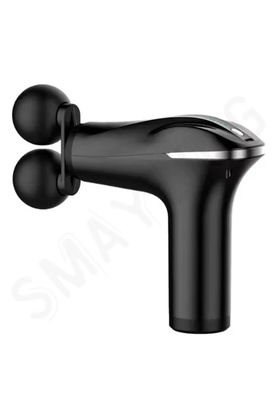 SMAYLİNG Çift Başlıklı Taşınabilir Masaj Tabancası 6 Hız Kademeli Derin Kas Rahatlaması