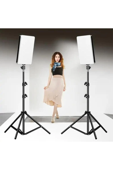 SMAYLİNG Profesyonel Fotoğraf Ve Video Için Çekim Işığı Ring Lıght Stüdyo 10 Inç +2,1 Metre Gölgesiz Lüx