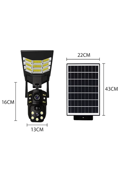 SMAYLİNG Solar Güneş Enerjili Kamera | 4G Sim Destekli, Çift Lens, HD Görüntü, Su Geçirmez Güvenlik Kamerası - 3