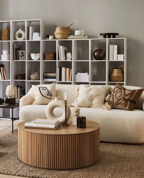 Lunna İskandinav Yuvarlak Orta Sehpa - Resim 6