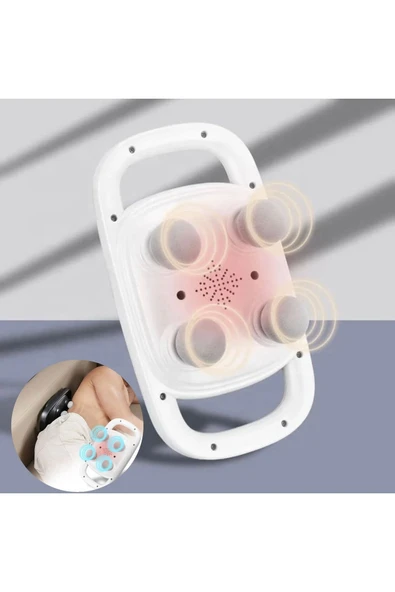 SMAYLİNG 4 Başlıklı Ergonomik Masaj Tabancası Derin Doku Sırt Boyun Masaj Aleti Ağrı Sızı Giderici Sıkılaşma