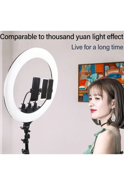 SMAYLİNG Zb-f488 22 Inç 55cm 22 Inç Ring Light Çekim Işığı Halkası Tiktok Kuaför Mega Boy 100w - 3