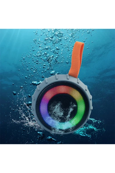 SMAYLİNG Mini Taşınabilir Hoparlör | Bluetooth, RGB Işıklı, Su Geçirmez, Stereo Ses Kalitesi - 6