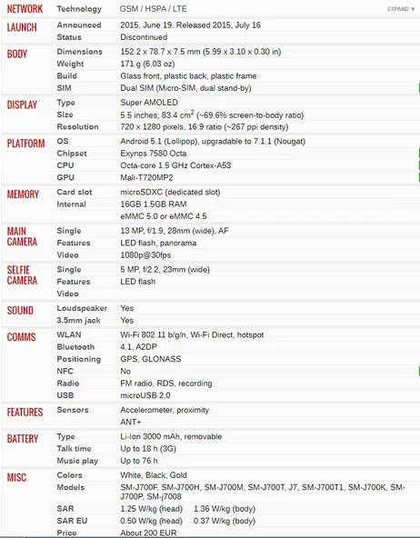 2.EL Samsung Galaxy J7 Duos AKILLI CEP TELEFONU - 8