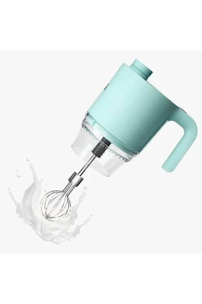 SMAYLİNG Şarjlı Mikser Blender Şarjlı 5in1 Çok Amaçlı Mikser Blender Çırpıcı Doğrayıcı Parçalayıcı 300Ml - 5