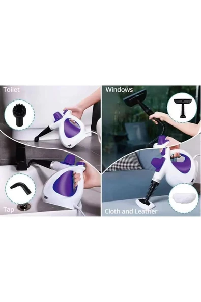 SMAYLİNG Buharlı Temizleyici Leke Çıkarıcı Çok Fonksiyonlu Çoklu Başlığı İle Yüksek Basınçlı Buhar Makinesi - 7