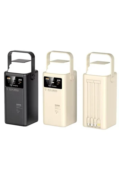 SMAYLİNG 50.000 mAh Ultra Güçlü Powerbank Led Aydınlatmalı Taşıma Askı Hızlı Şarj 22,5w 4xusbMicrolıghtngtypc - 6