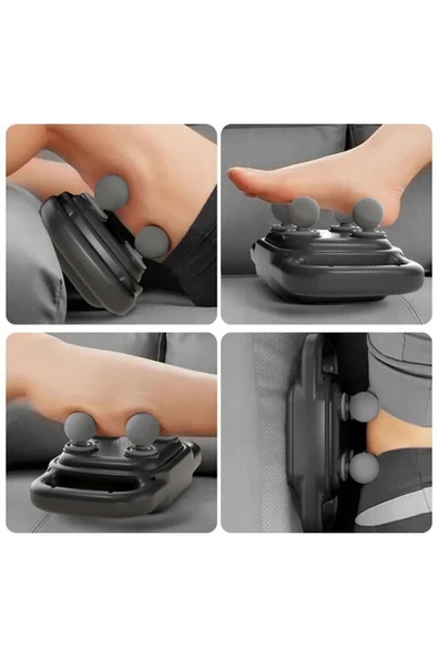 SMAYLİNG 4 Başlıklı Ergonomik Masaj Tabancası Derin Doku Sırt Boyun Masaj Aleti Ağrı Sızı Giderici Sıkılaşma - 6
