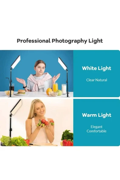 SMAYLİNG Profesyonel Fotoğraf Ve Video Için Çekim Işığı Ring Lıght Stüdyo 10 Inç +2,1 Metre Gölgesiz Lüx - 4